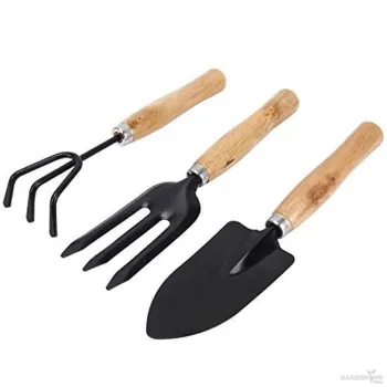 Mini trowel set of 3 for Home Gardening (wooden handle)